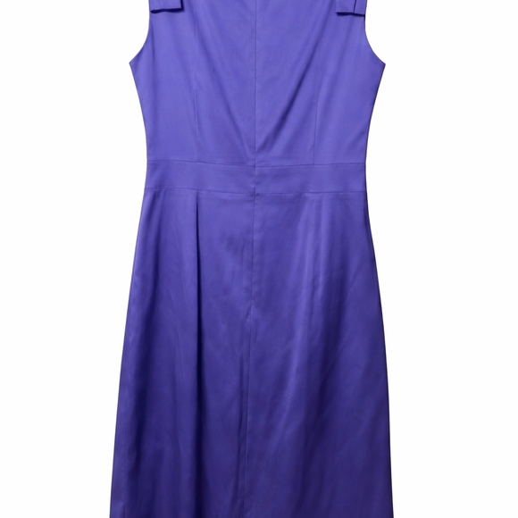 Donna Ricco Vibrant Blue Midi Satin Dress Sz 10 NWT - Picture 2 of 7